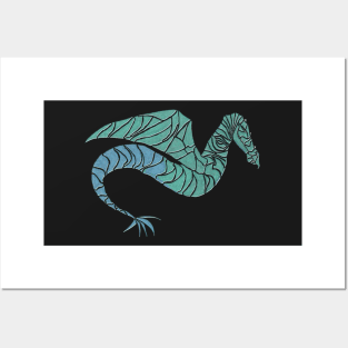 Mystical Flying Sea Dragon Posters and Art